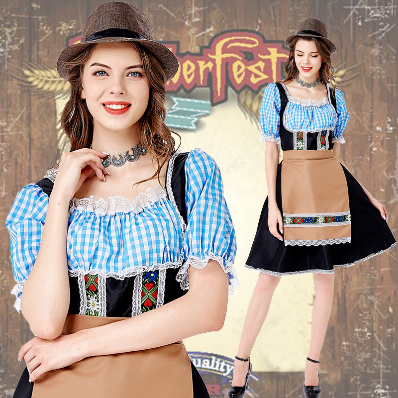 Womens Oktoberfest Costume Beer Festival Carnival Clothing With Apron